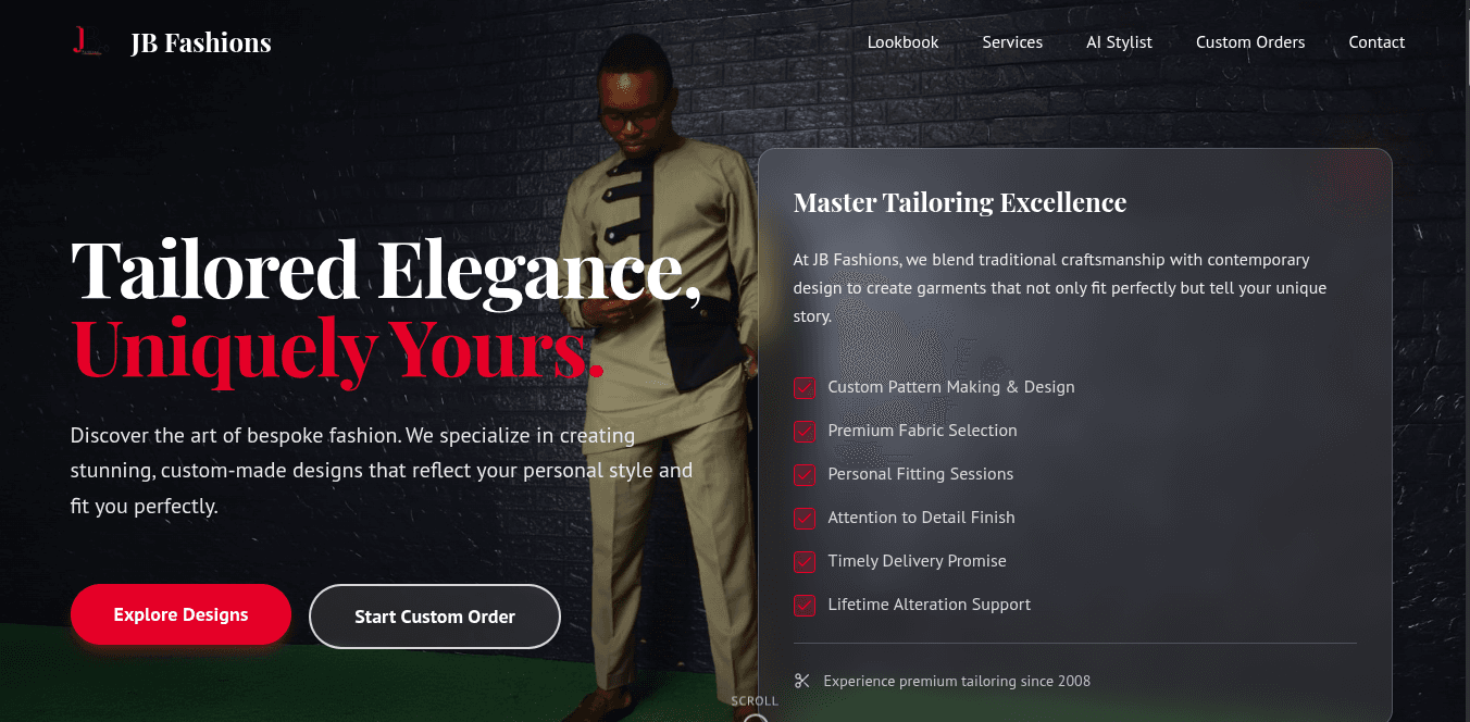 JB Fashions Website