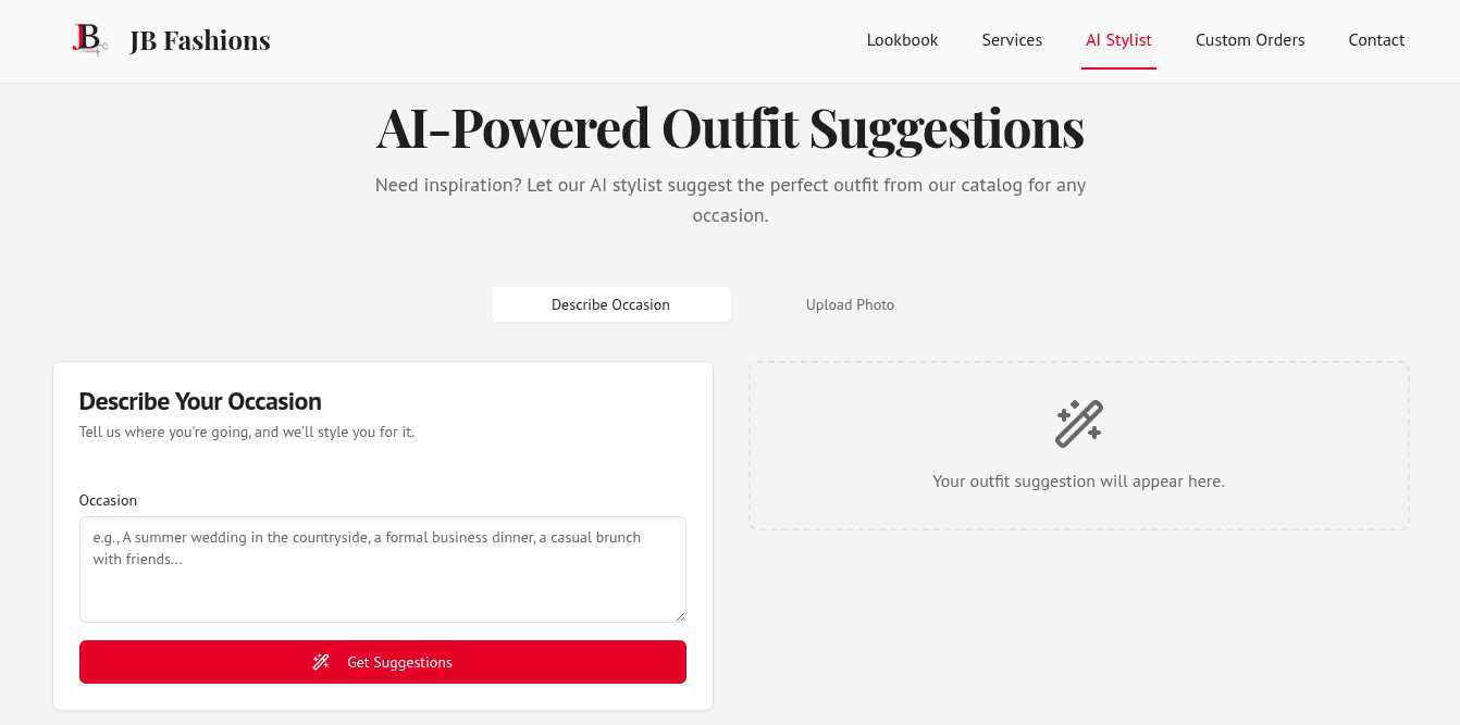 JB Fashions Website